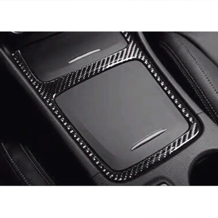 Carbon-fiber central control panel frame sticker around dark button area