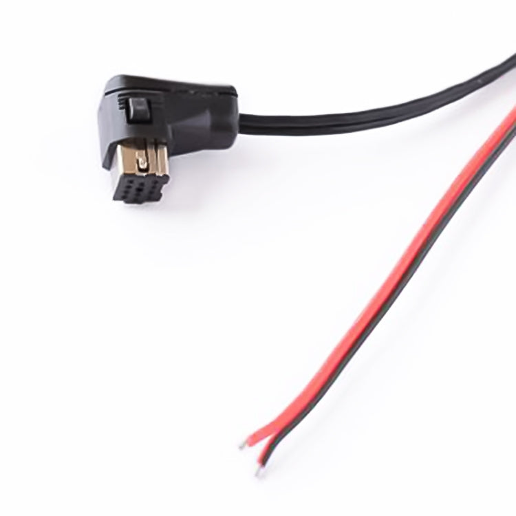 Car AUX Bluetooth connector plug with black housing and red/black pigtail wires