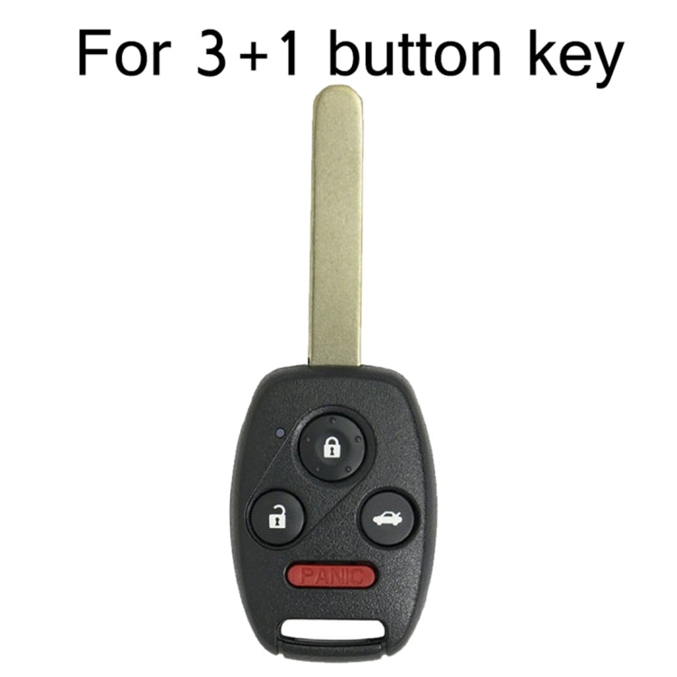 Black 3+1 car key fob with uncut metal blade and three visible buttons
