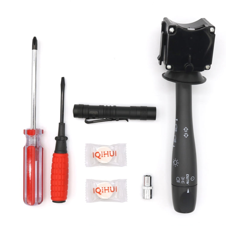 Car light switch kit: dimmer stalk, connector, and mounting hardware