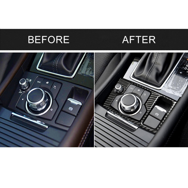 Car Carbon Fiber Right Drive Multimedia Frame B Decorative Sticker for Mazda Axela 2017-2018, Right Drive Multimedia Frame B