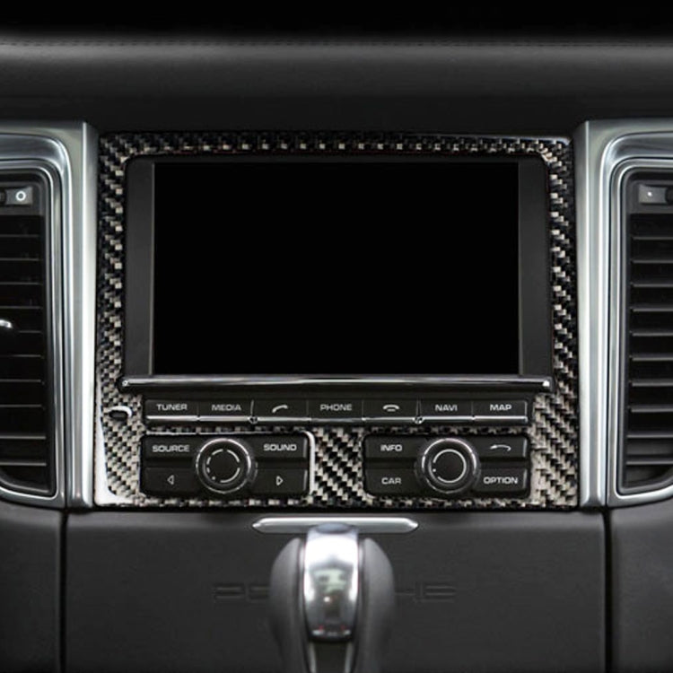 Carbon Fiber Car Navigation Panel Decorative Sticker for Porsche Macan, Navigation Panel