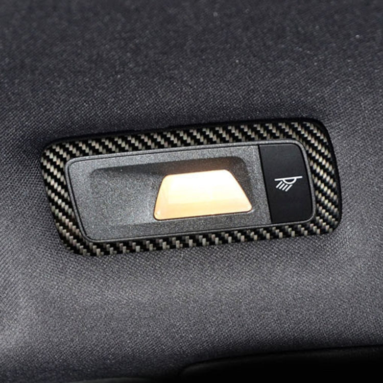 Carbon fiber-style rear dome light trim sticker, amber light opening on panel
