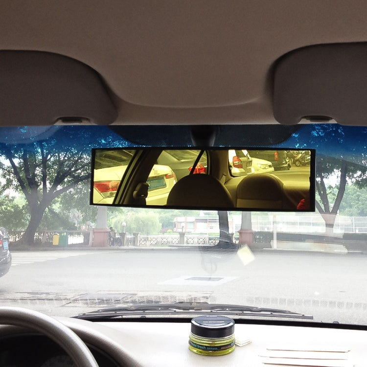 Anti-glare rear view mirror attachment on dashboard with suction base