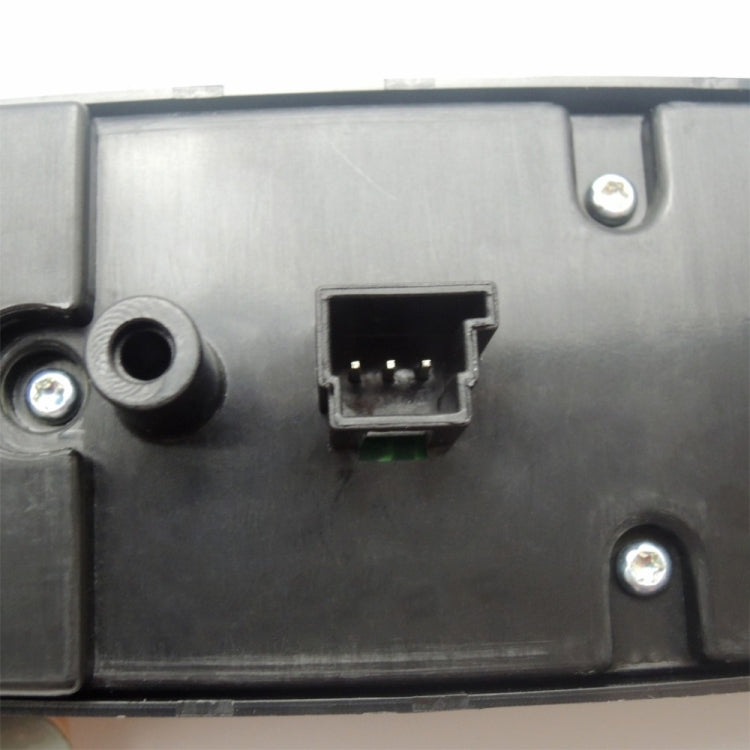 Power window master control switch inner panel with multi-pin connector port