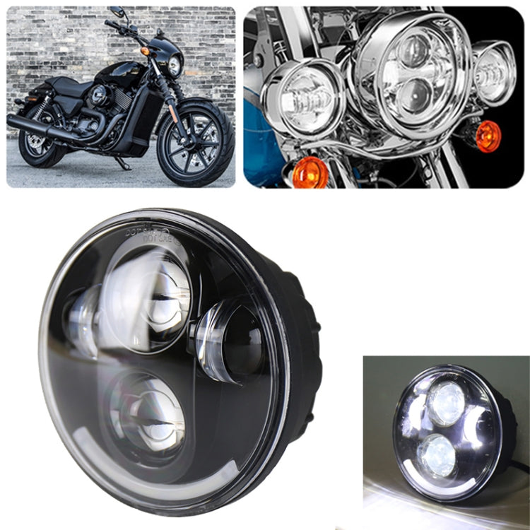 5.75 inch DC12V 6000K-6500K 40W Car LED Headlight for Harley, 5.75 inch (Silver), DC12V 40W