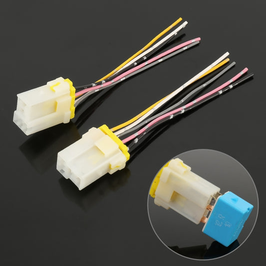 10 PCS 5 PIN Relay Holder Base with Wire, 5 PIN