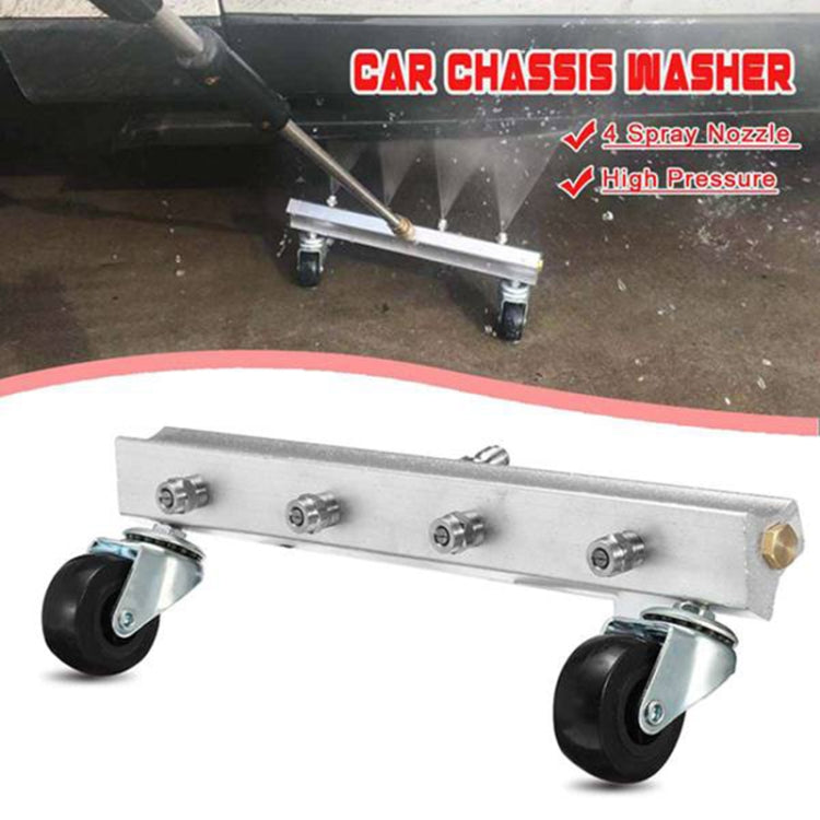 Car chassis washer undercar sprayer with two swivel wheels for high-pressure cleaning