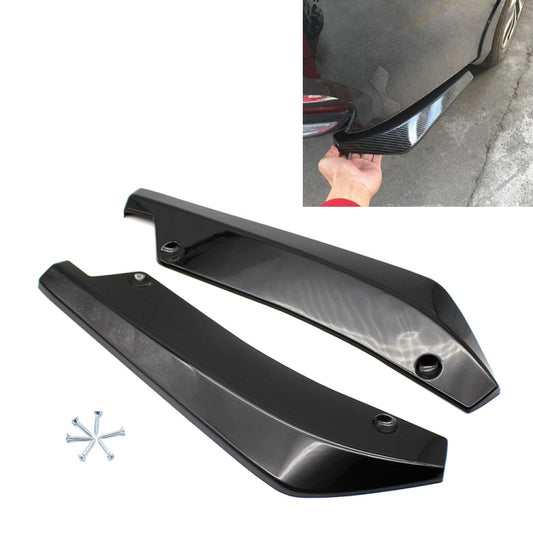 XH-6134 Black Car Universal Modified Rear Spoiler Anti-collision Protector Bar Strip Guard Sticker, Black