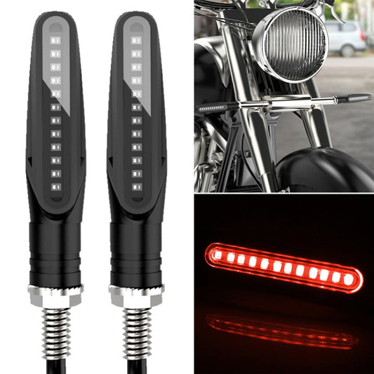 2 PCS D12V / 1W Motorcycle LED Waterproof Side Lights Turn Signal Light, Turn Light (Red Light)