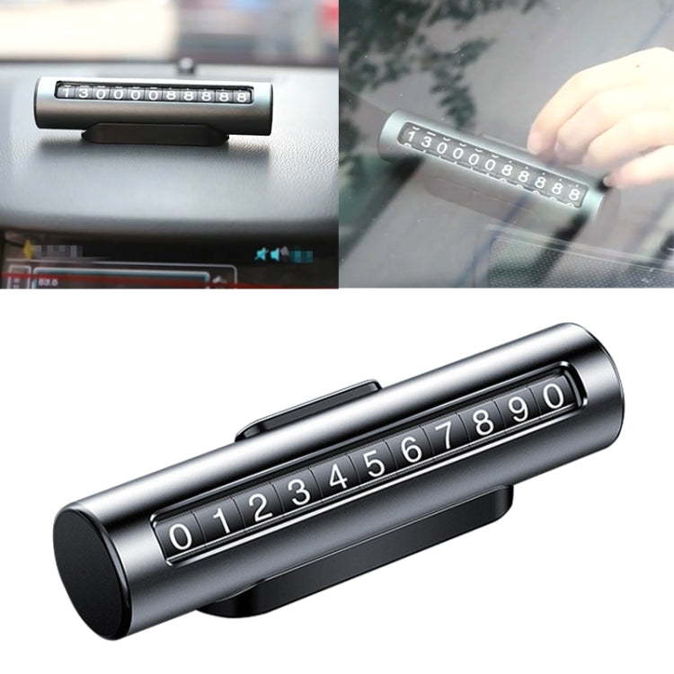 Car metal parking number roller card with silver numeric display, 0–9