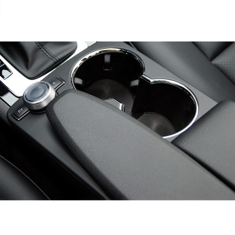 Installed central control storage box cover with two cup holder openings in car console