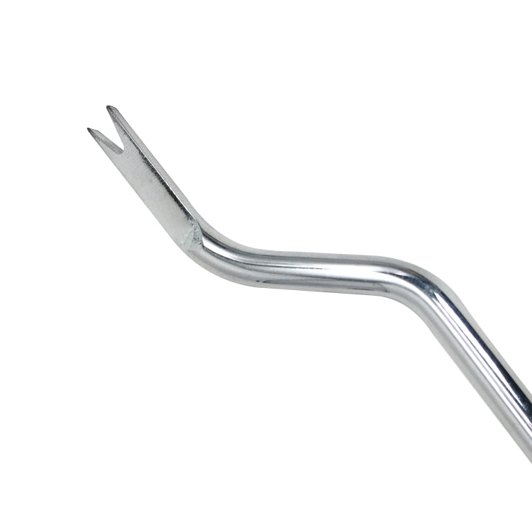 Car roof grab rail handle tool with chrome curved bar and forked end
