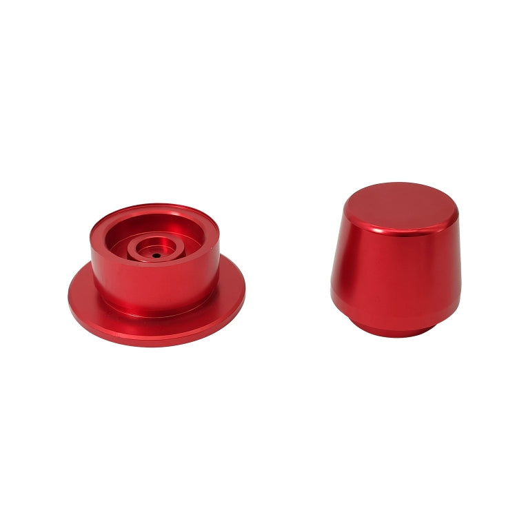 Red aluminum crankshaft cover alignment tool, cup and base parts