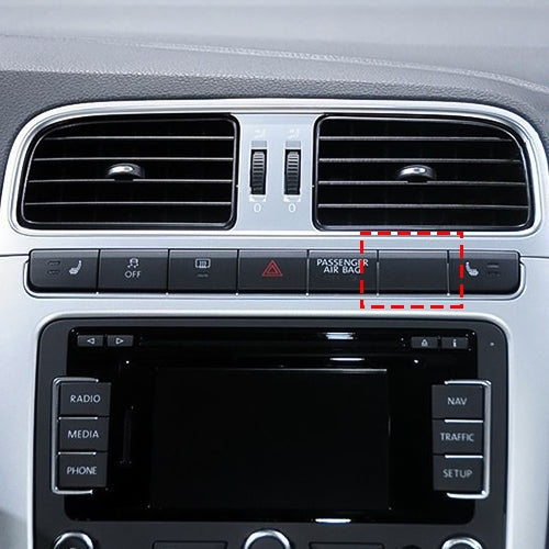 Car center dashboard slot highlighted for USB port installation.