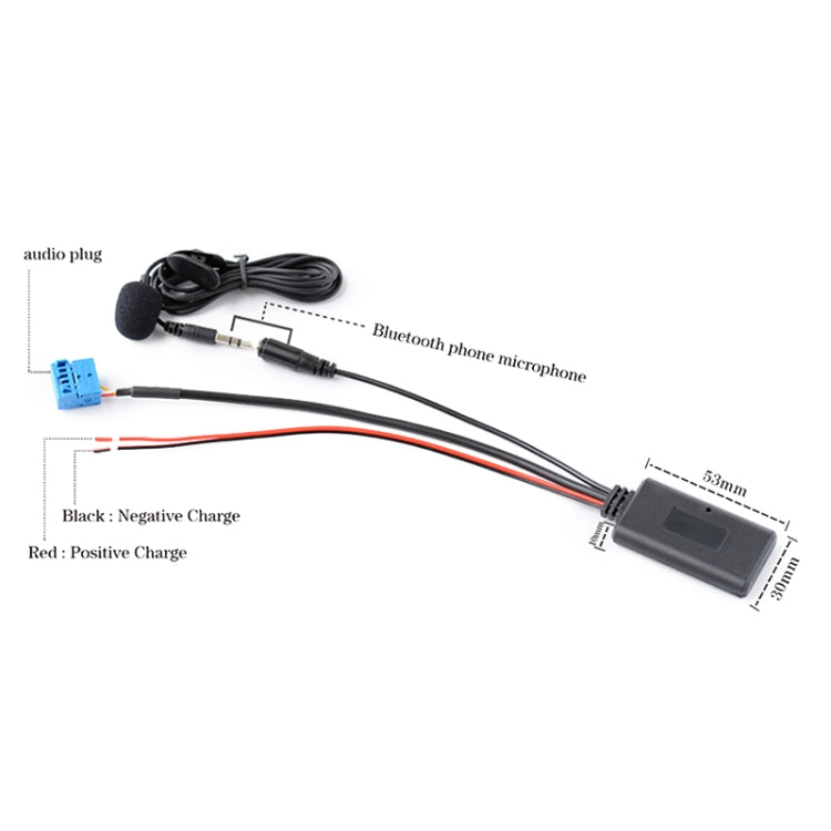 Car Bluetooth audio cable with microphone and wiring size diagram