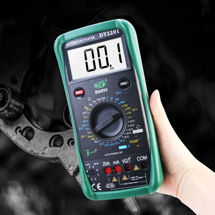 DUOYI DY2201 Car High-precision Digital Automobile Multi-function Maintenance Automatic Universal Meter, DY2201