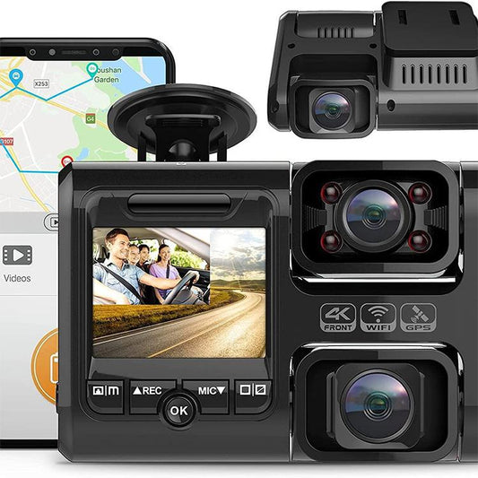 Z30 WiFi Dual-lens HD 2160P Non-light Night Vision 360-degree Panoramic Driving Recorder, GPS Version, Z30 GPS Version