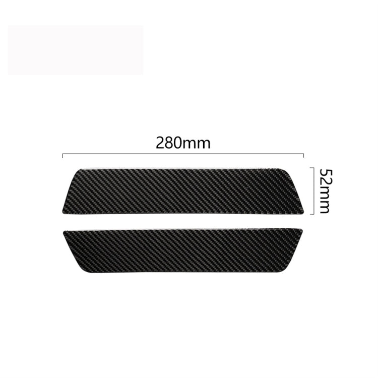 Carbon fiber-look door sill stickers, 280mm long and 52mm wide (pair)