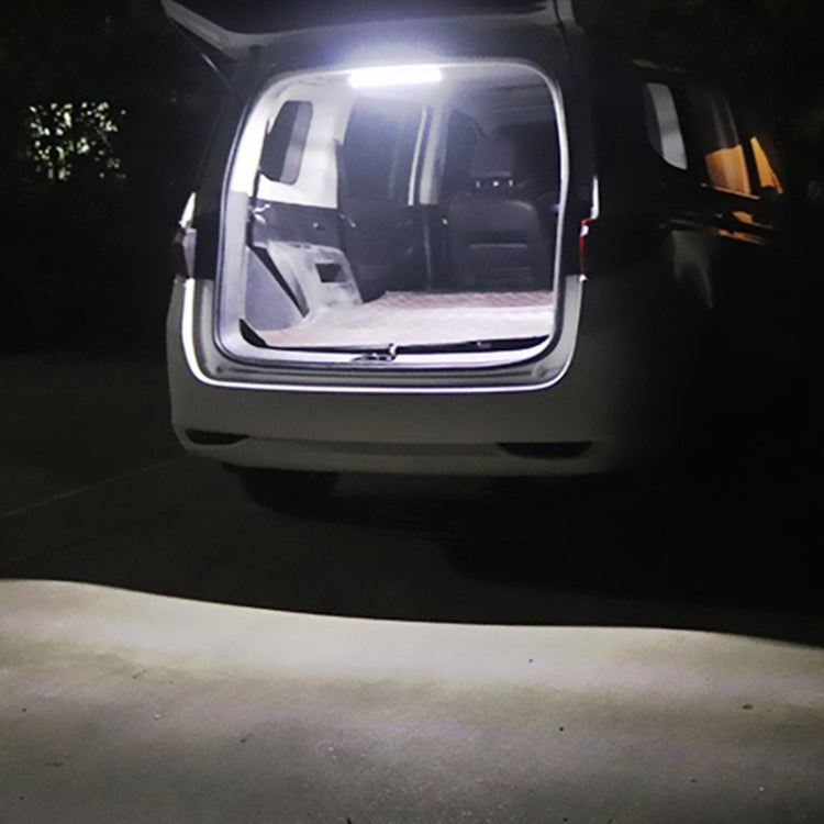 LED dome lights glowing bright white in vehicle front housing, pair set