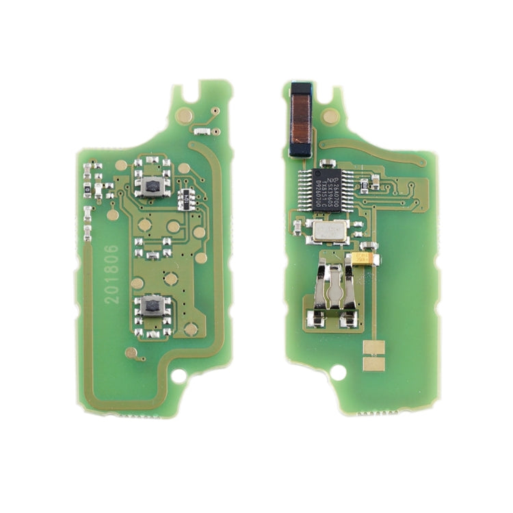 Car key remote circuit boards with integrated chip and solder points