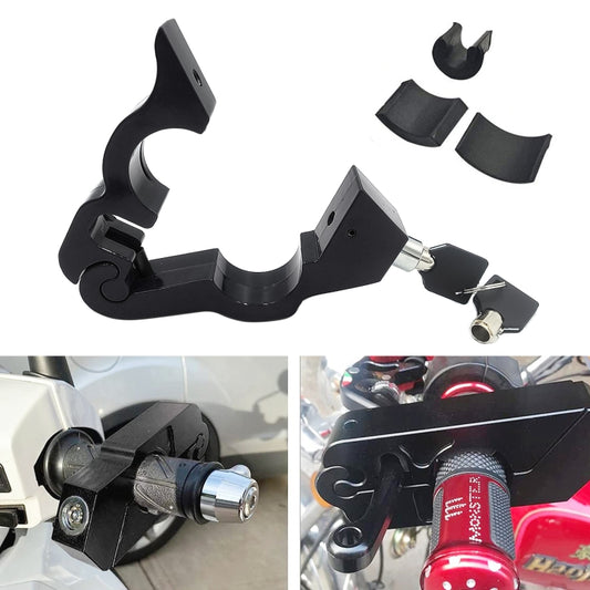 Motorcycle Aluminum Alloy Throttle Handle Lock, Throttle Handle Lock (Black), Throttle Handle Lock (Blue), Throttle Handle Lock (Red)