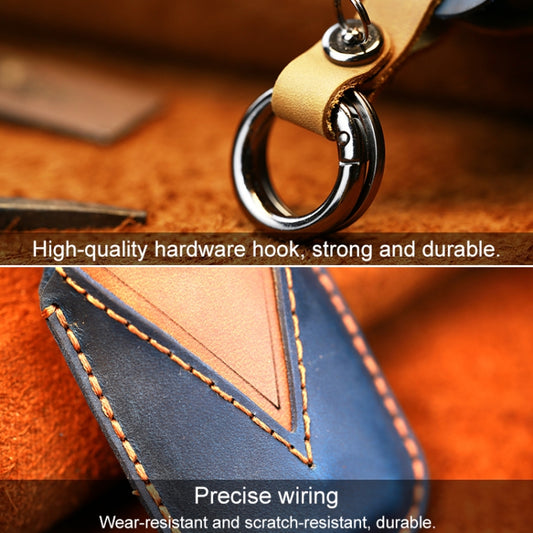 For BMW Old Style Car Cowhide Leather Key Protective Cover Key Case, Three Keys Version, For BMW Old Style, Three Keys Version