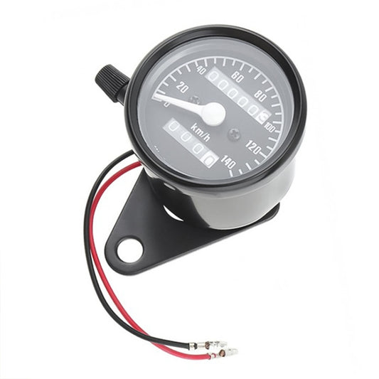 Motorcycle Retro Modified Odometer Speedometer Kilometer, Speedometer Kilometer (Black)