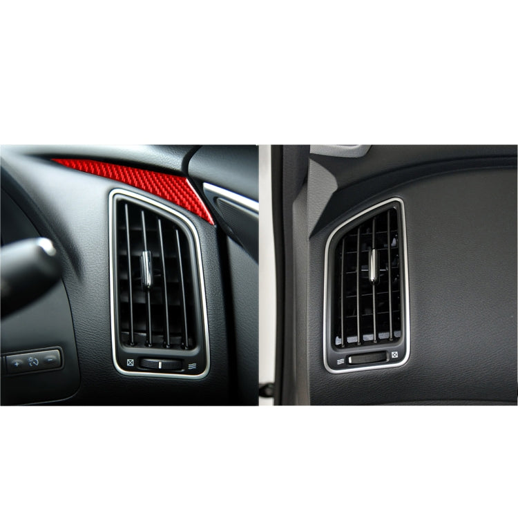 Installed red carbon fiber trim on side dashboard air vent