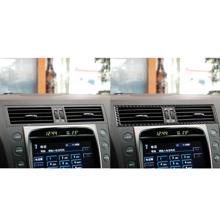 Carbon Fiber Car Central Control Air Outlet Decorative Sticker for Lexus GS 2006-2011,Left and Right Drive Universal, Central Control Air Outlet