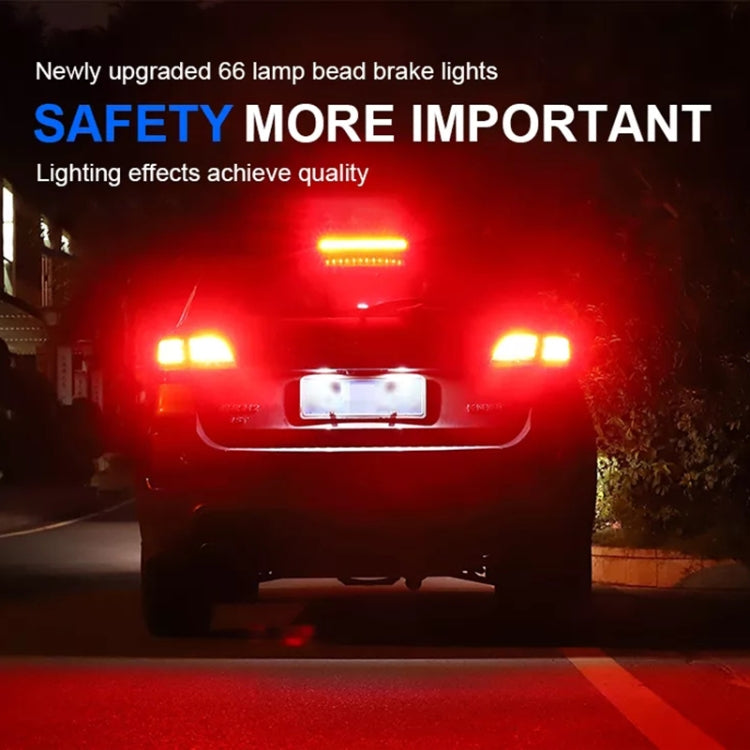 1156 LED brake/turn light bulbs on a car, bright red lighting effect