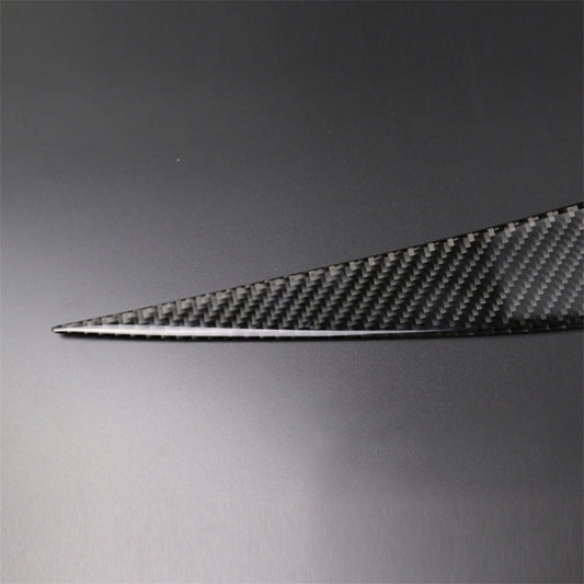 1 Pairs Carbon Fiber Car Lamp Eyebrow Decorative Sticker for BMW E90 / 318i / 320i / 325i 2005-2008, Drop Glue Version, Lamp Eyebrow Drop Glue Version