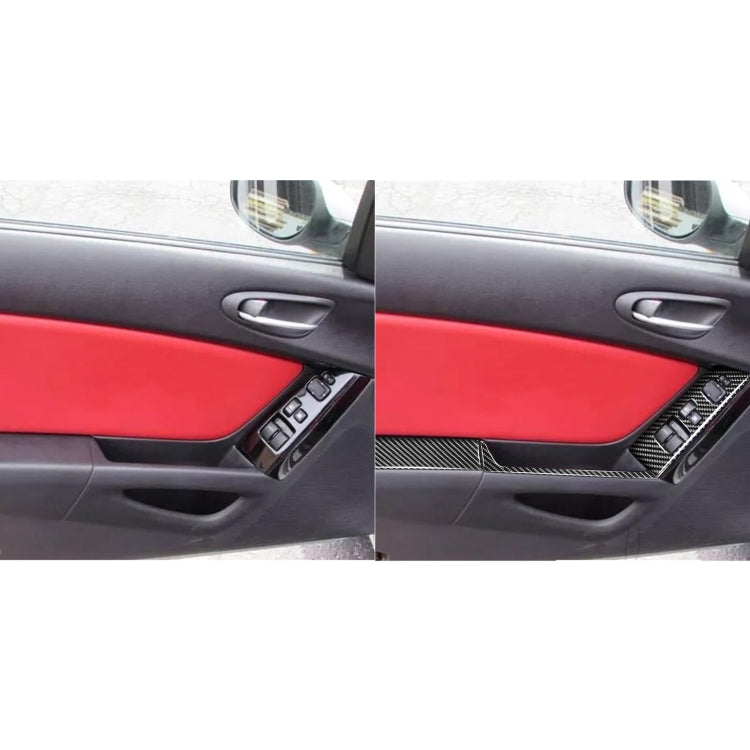 6 in 1 Car Carbon Fiber Left and Right Driving Seat Lift Decorative Sticker for Mazda RX8 2004-2008, Left Drive High-configured, Left and Right Driving Seat Lift, Left Drive High-configured