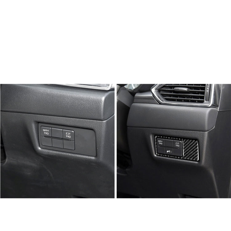 Car Carbon Fiber Headlight Panel Decorative Sticker for Mazda CX-5 2017-2018, Right Drive, Headlight Panel, Right Drive
