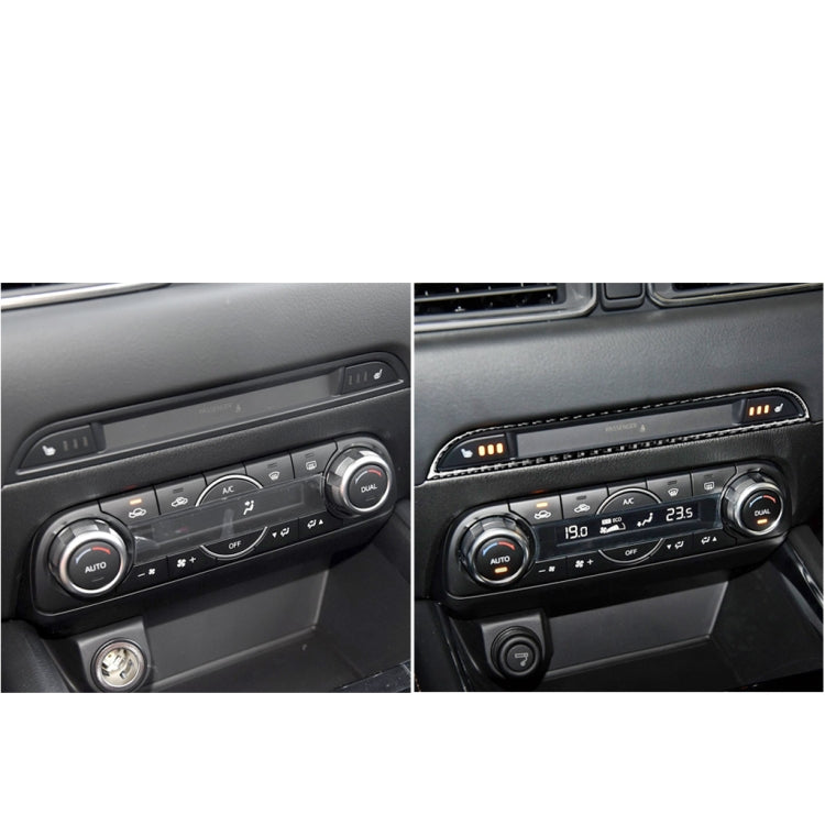 Car Carbon Fiber Central Control Panel Decorative Sticker for Mazda CX-5 2017-2018, Left and Right Drive Universal, Central Control Panel
