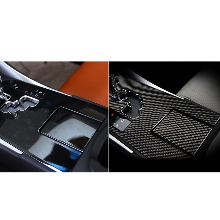Carbon fiber water cup holder panel sticker on center console cup holder recess