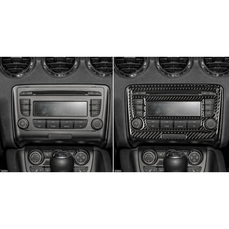 Car dashboard center console carbon-fiber trim sticker for air conditioning/CD panel