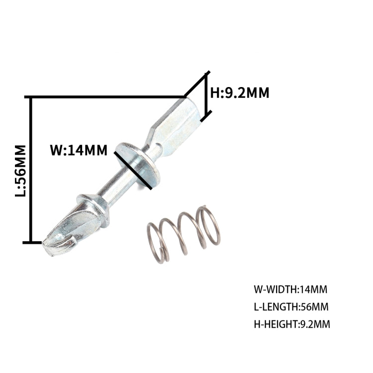 Car door lock cylinder repair kit dimensions shown: H 9.2 mm, W 14 mm, L 56 mm