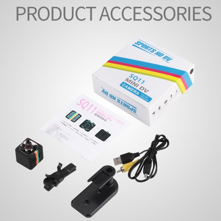 Mini DV camera accessories kit with box, mounts, and USB cable
