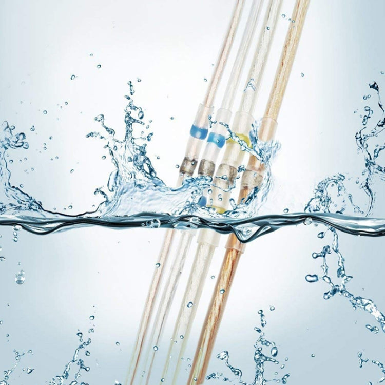 Water-splash test on heat-shrink butt connectors secured on wires.