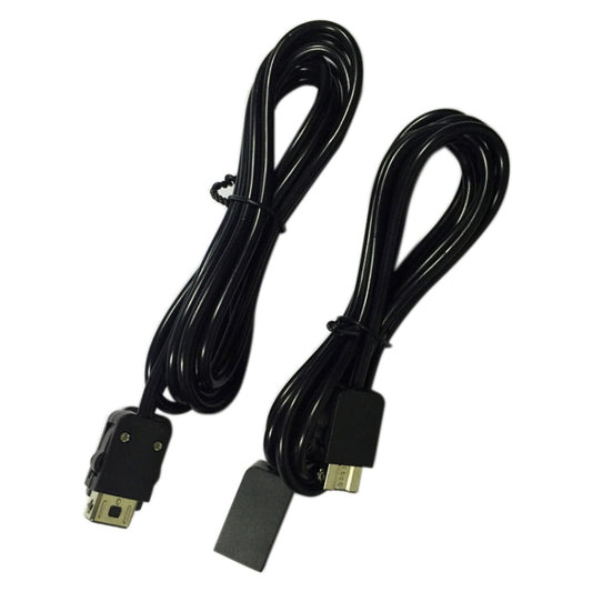 Dual connector extension cable set with black wires and gold-plated ends