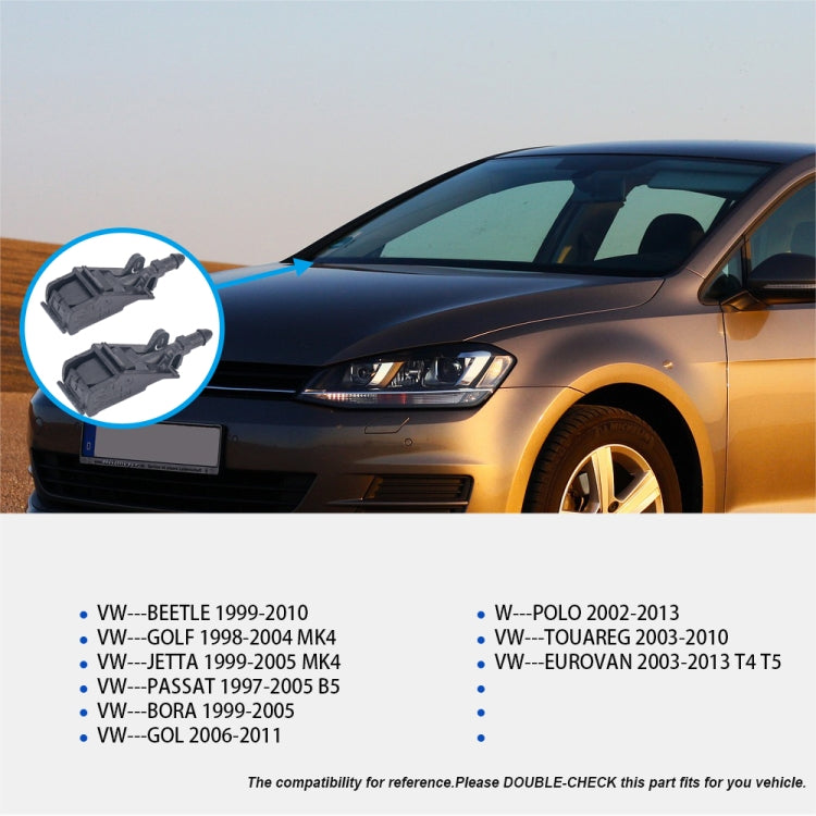Windshield washer jet nozzle pair shown on car with inset product view