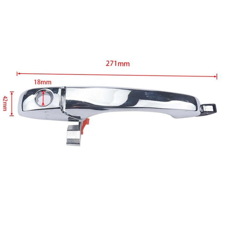 Chrome front left door handle dimensions: 271 mm length, 48 mm width