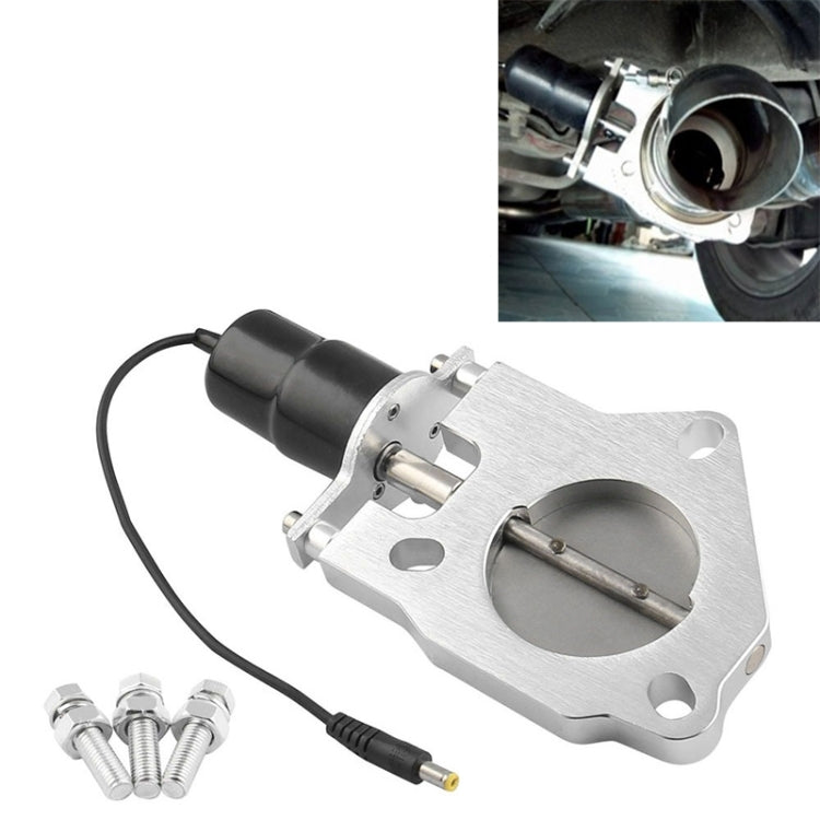 Electric exhaust cutout valve motor with stainless steel plate and power lead connector