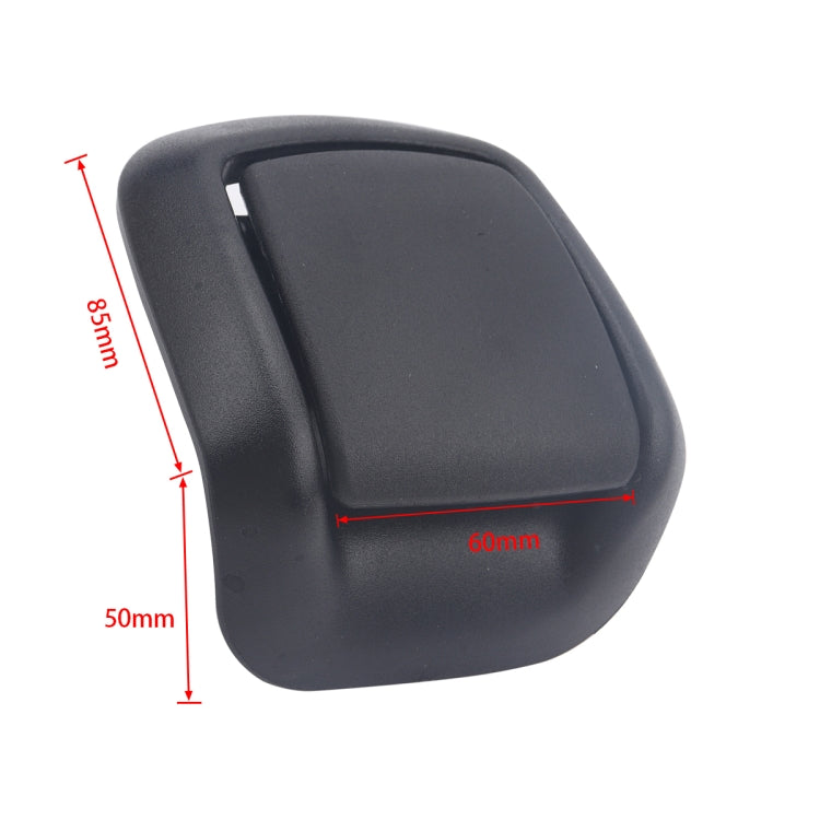 Seat backrest adjustment handle dimensions shown: 60mm x 50mm x 68mm