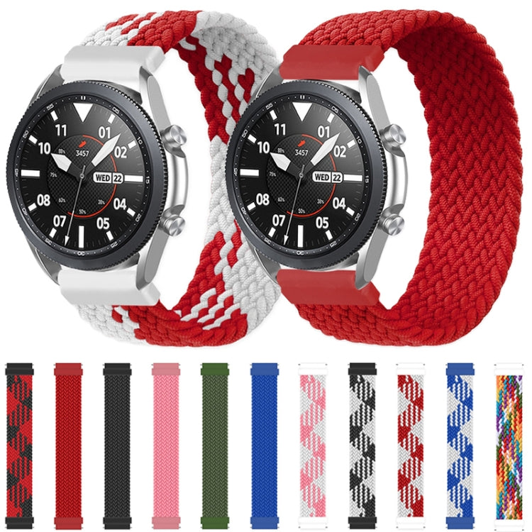 For Samsung Galaxy Watch 46mm Adjustable Nylon Braided Elasticity Replacement Strap Watchband, 125mm, 135mm, 145mm, 155mm, 165mm