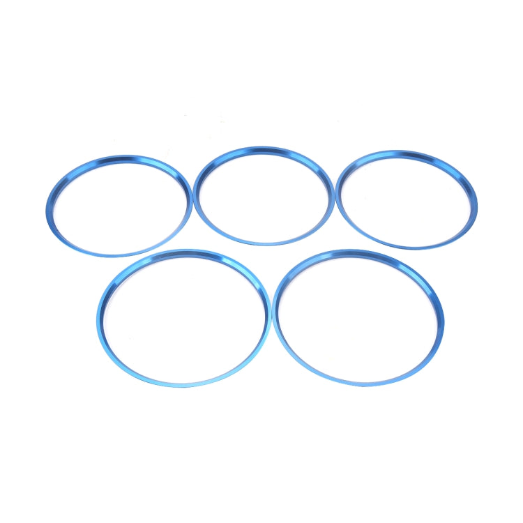 Set of 5 blue air vent decorative rings
