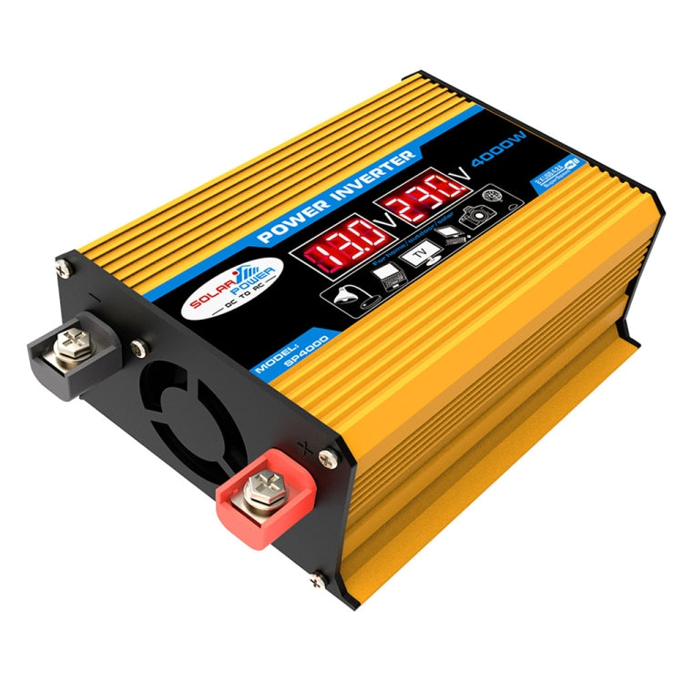 Tang II car power inverter, yellow-and-black 12V to 220V 300W with digital display