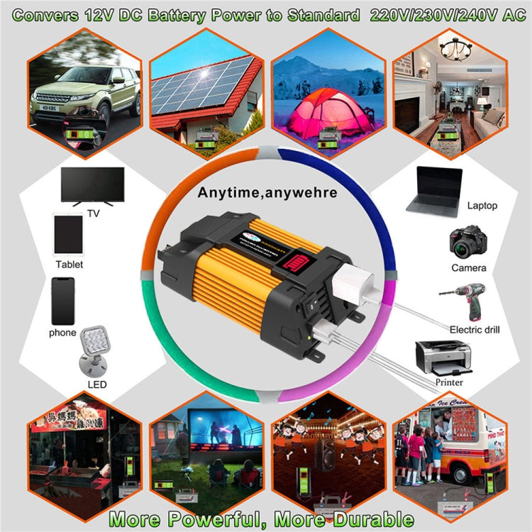 Power inverter centered in infographic with surrounding device-use icons