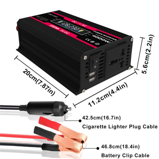 Zhizun 12V to 220V 4000W Car Power Inverter, 12V to 220V